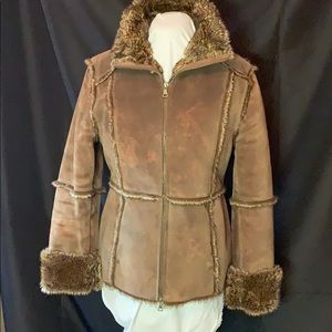 Beautiful leather and faux fur Guess jacket